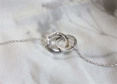 Double circle name necklace - Corinne Joy Jewellery