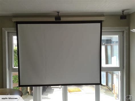 How To Hang A Projector Screen From The Ceiling Ceiling Ideas