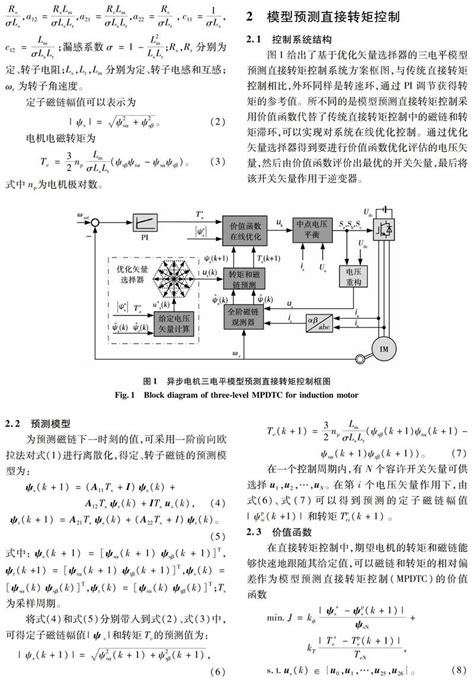 基于三电平优化矢量的异步电机模型预测直接转矩控制参考网