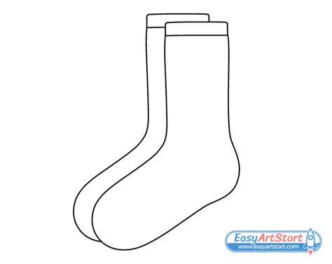 draw socks step  step easyartstart