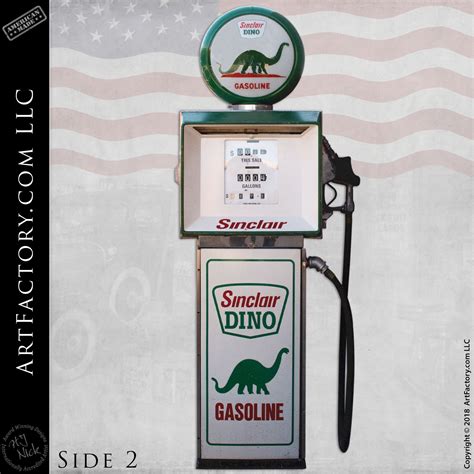 Vintage Sinclair Gas Pump Bennett Model 748dino Globe And Signage