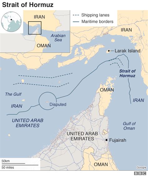 Iran Tanker Seizure What Is The Strait Of Hormuz Bbc News