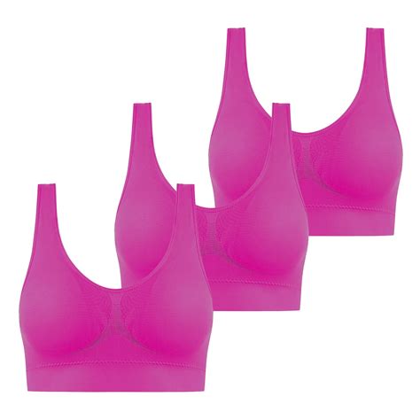 Mallwal Womens Sports Bras Full Coverage Bra Feature V Neck Bralette Bra Style W 1770 Pinks A