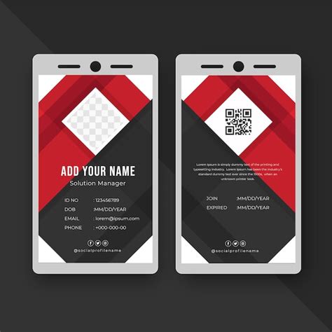 Premium Vector Modern Id Card Design Template