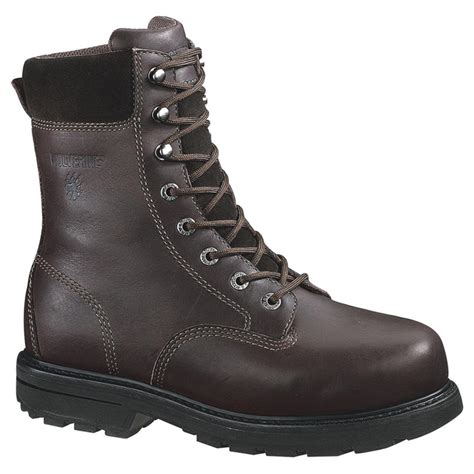 Men S Wolverine 8 Cannonsburg Steel Toe EH Work Boots Brown 584304