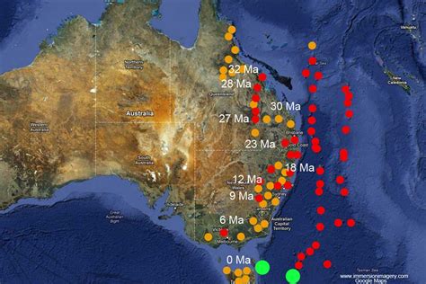 The largest chain of volcanoes was found in Australia