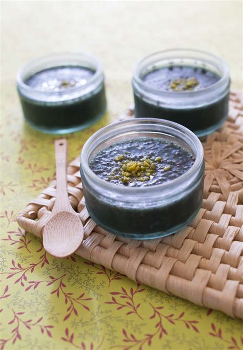 Pudding Aux Graines De Chia Banane Et Spiruline Dessert Sans Lactose