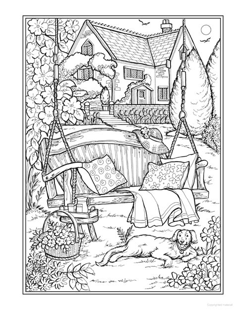 Creative Haven Country Gardens Coloring Book