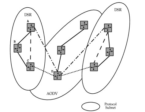 network  multi hop route  node   node   composed
