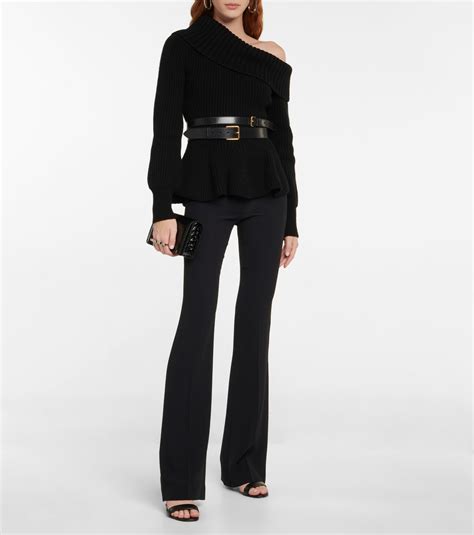 Alexander Mcqueen One Shoulder Wool And Cashmere Sweater Alexander