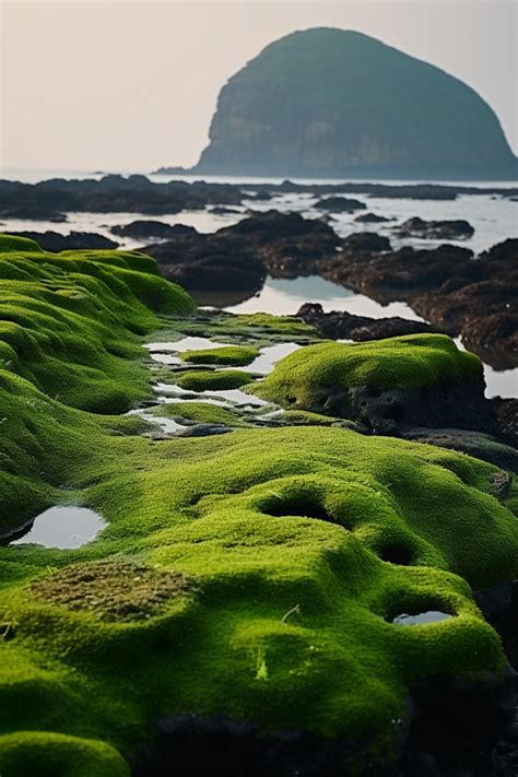 Rocks With Plants Covered In Moss Background Wallpaper Image For Free ...