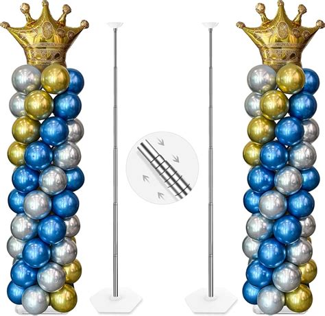 Yallove Balloon Column Stand Kit Set Of 2 7 Feet Height