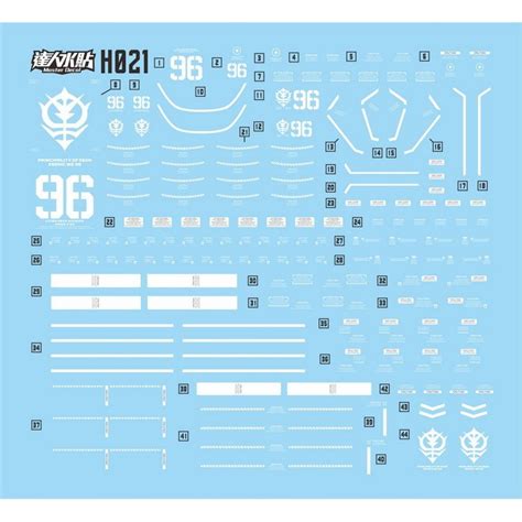 Master H Hg Psycho Zaku Thunderbolt Ver Water Slide Decal