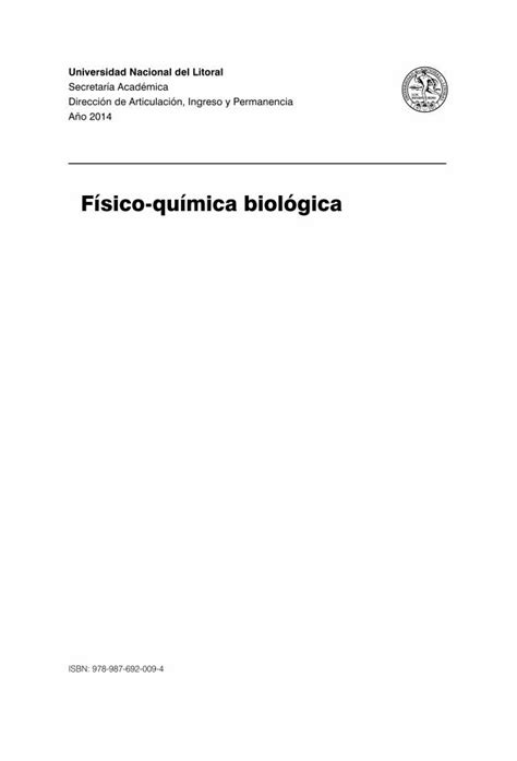 PDF Físico química biológica UNL Prorama de Inreso UNL Curso de