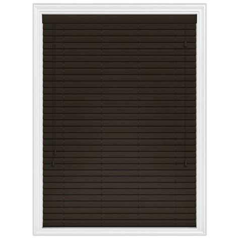 Dark Brown Almost Black Faux Wood Blinds, 50mm Made to Measure