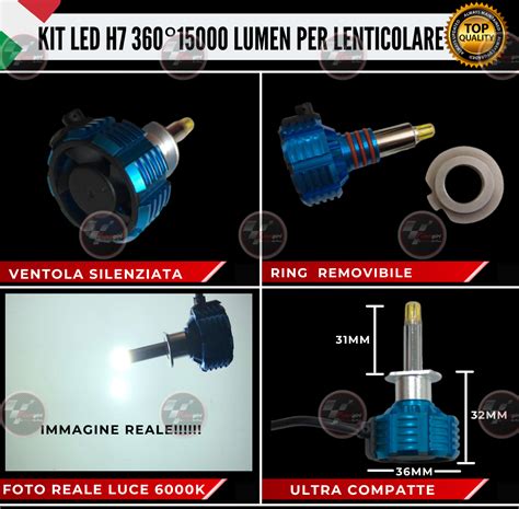 CONVERSIONE FARI FULL LED FIAT TIPO CON FARI LENTICOLARI CANBUS 6000K