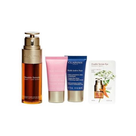 Clarins Double Serum & Multi-Active Age Defying Set – Smooth Sales