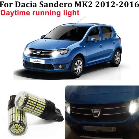 Car Led Bulb Driving Drl Daytime Running Lamp For Dacia Sandero Logan