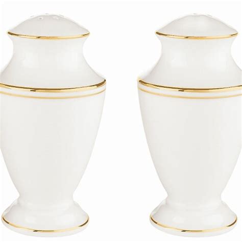 Lenox Federal Gold Dinnerware Salt Pepper Shakers Dia Kroger