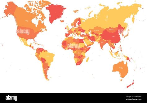 Mapa geopolítico mundial Mapa político de alto nivel de detalle con