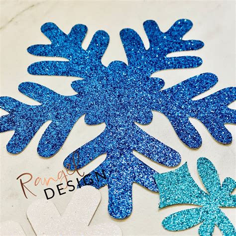 Glitter Snowflakes Set of 5 - Etsy