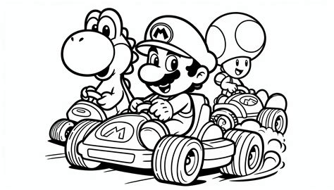 Mario Kart Perzik Kleurplaten