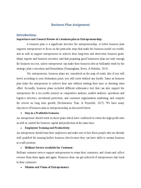 Business Plan Assignment Pdf Entrepreneurship Steel