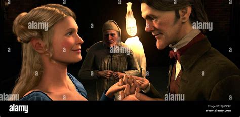 BELLE, EBENEZER SCROOGE, FRED, A CHRISTMAS CAROL, 2009 Stock Photo - Alamy