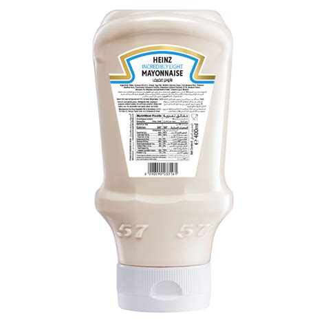 Heinz Incredibly Light Mayonnaise Top Down Squeezy Bottle 400ml Online At Best Price