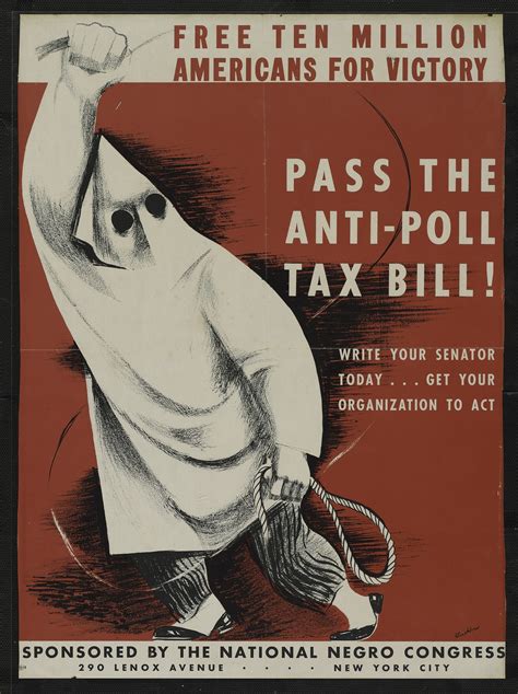 Pass The Anti Poll Tax Bill Smithsonian Institution