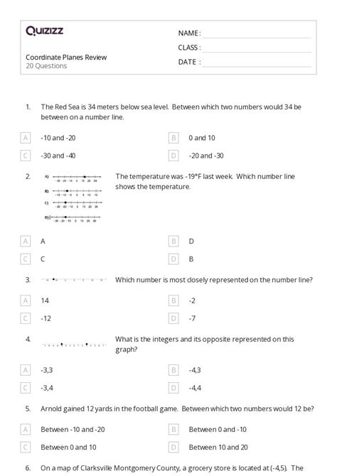 Coordinate Plane Worksheets For Grade 5