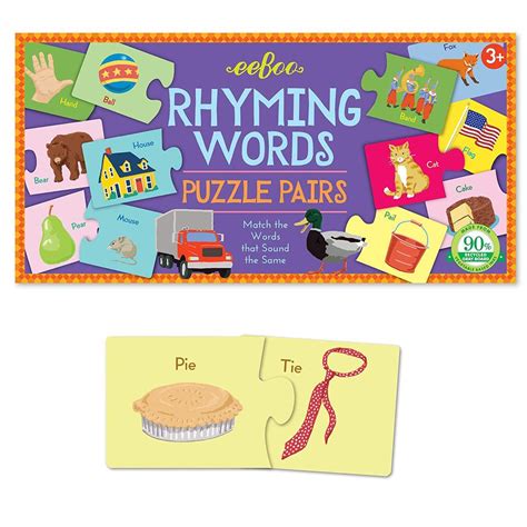 Rhyming Words Puzzle Pairs Matching Game Toy Sense