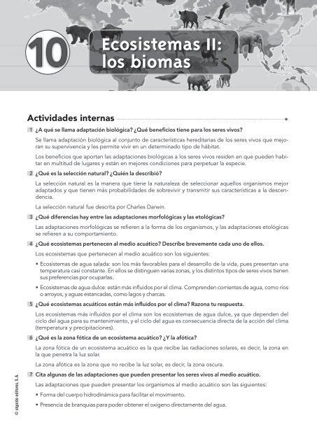 Solucionario Unidad Ciencias De La Naturaleza Algaida