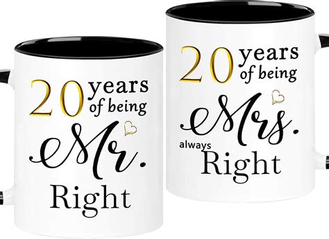 Amazon Wosiwula Year Anniversary Coffee Mugs Set Of Years