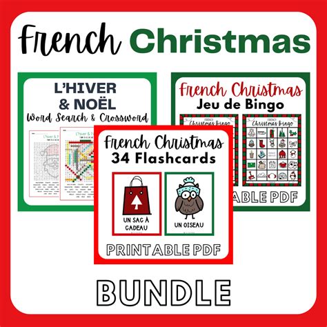 French Christmas No L Flash Cards Activities Bundle Made By Teachers