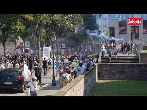 Les Manifestations Anti Pass Sanitaire MULHOUSE 21 08 2021 Fransa