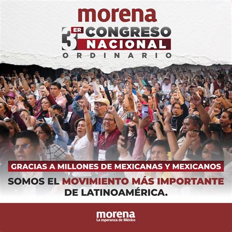 Morena On Twitter Nuestro Agradecimiento A Los Millones De Mexicanos