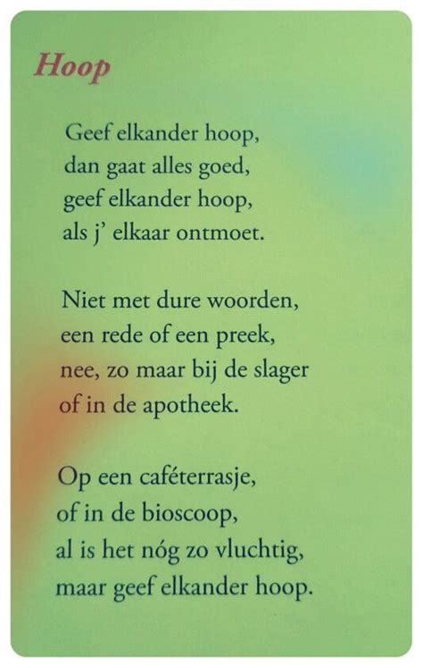 Gedicht Hoop Toon Hermans