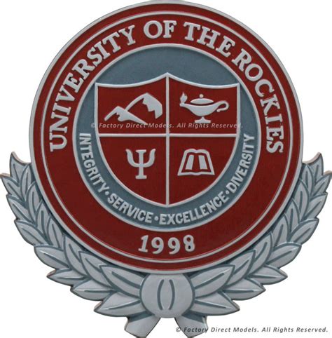 University Of The Rockies Wall Plaque Factory Direct Models