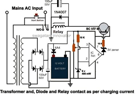 Lead Acid Battery Charger Circuits Homemade Circuit Projects