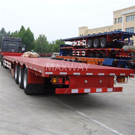 Tridem Axle Ft Container Flatbed Semi Trailer For Sale China