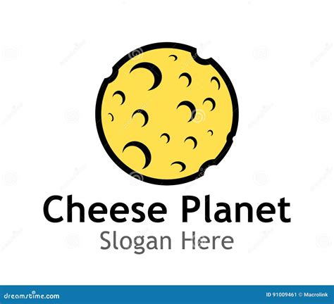 Logo Of Cheese Planet Stock Vector Illustration Of Circle 91009461