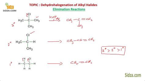 Elimination Reaction Of Alkyl Halides Youtube