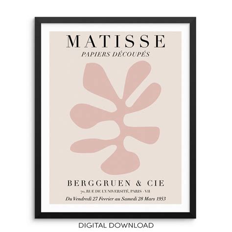 Henri Matisse Gallery Wall Exhibition Art Print Pink Papiers Découpés