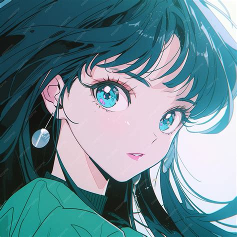 Premium Photo Anime Girl With Blue Eyes And Long Black Hair With Earrings Generative Ai