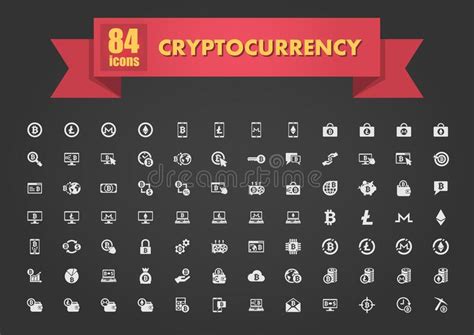 Cryptocurrency Simple Vector Icons Stock Vector Illustration Of