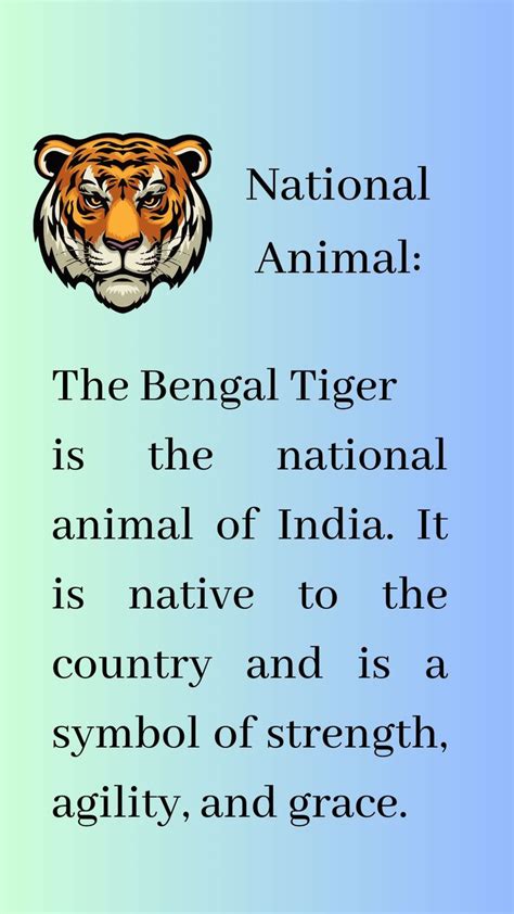 National Animal 🐯 | National animal, Bengal tiger, Symbols of strength