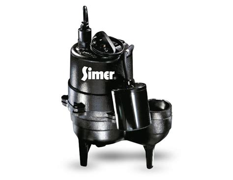 Pentair Simer 3963 1 2 Hp Submersible Cast Iron Sewage Pump Simer