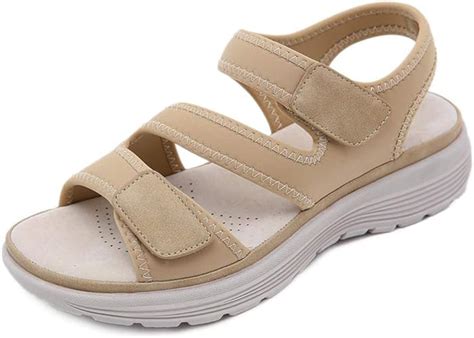 Sandales De Sports Femmes Talon Plat Sandales En Cuir Bout Ouvert