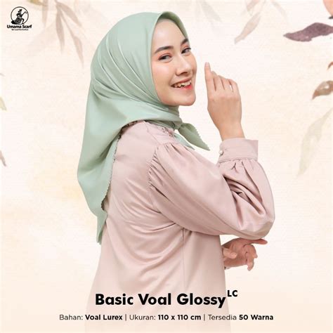 Jual Hijab Segi Empat Umama Basic Voal Glossy Laser Cut Hijab Voal